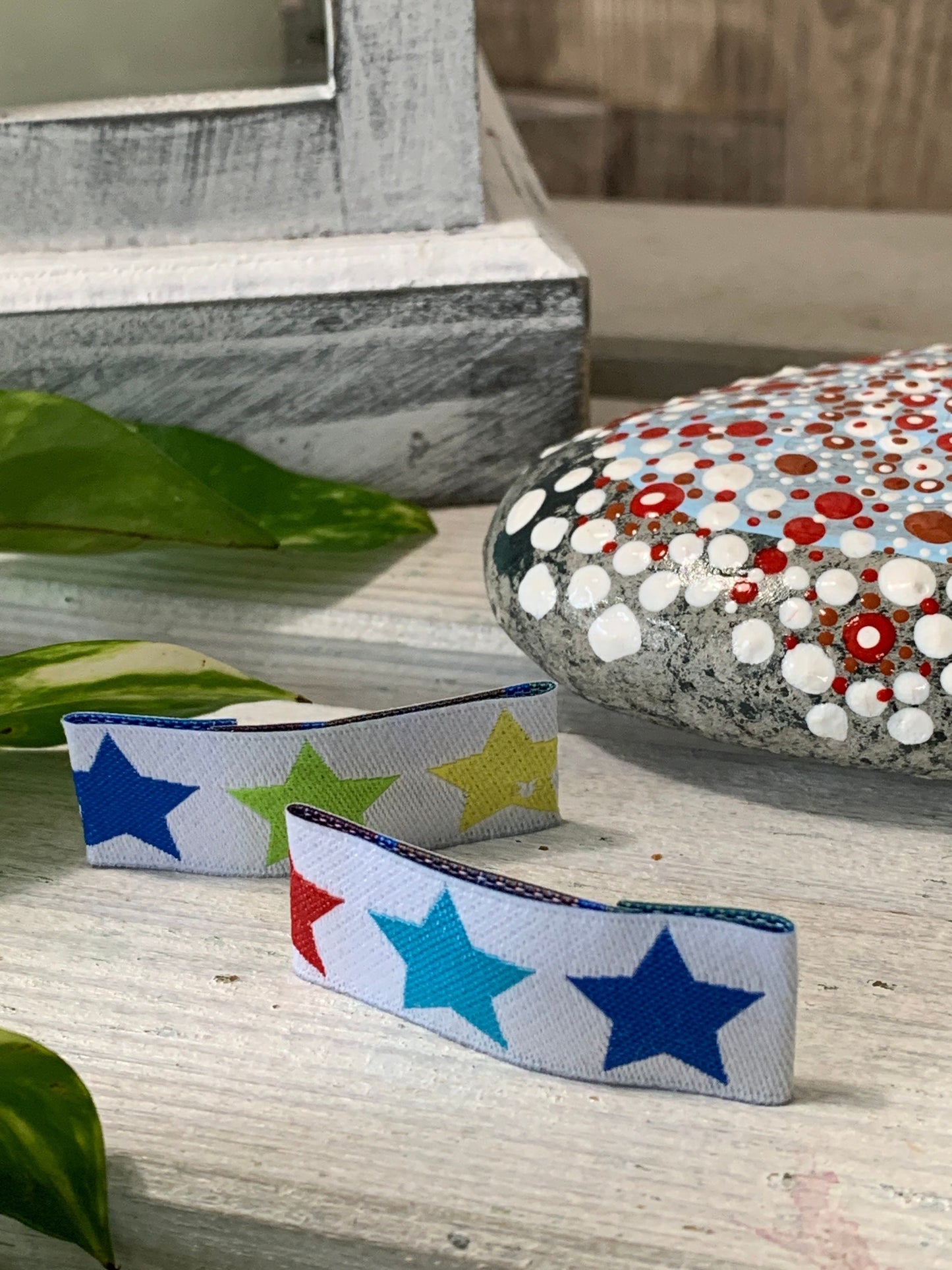 Haarspangen Haarclips Sterne bunt (1 Paar)