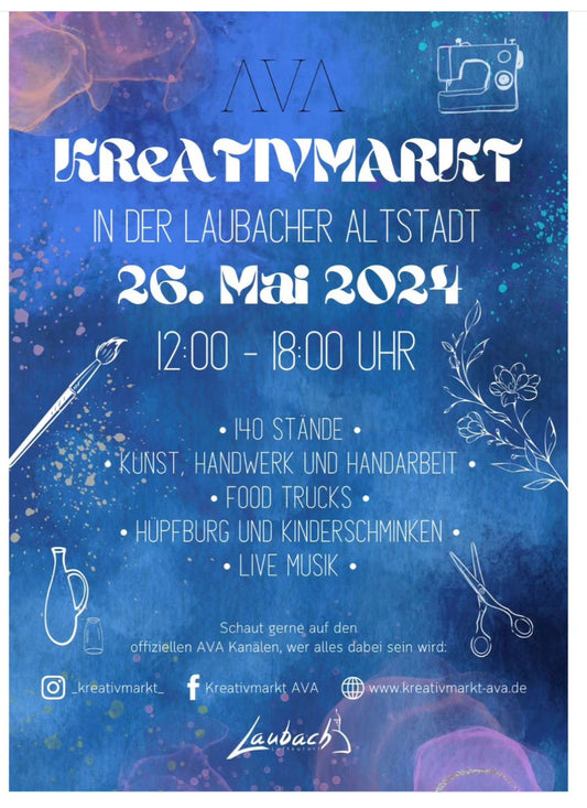 26. Mai 2024 Kreativmarkt AVA in Schlosspark Laubach
