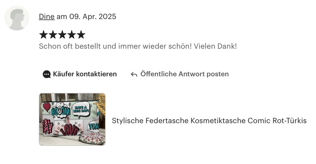 Bewertung von Dine am 09. Apr. 2025