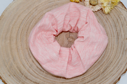 Scrunchie Haargummi elastisches Haarband für feines oder dickes Haar Uni rosa meliert