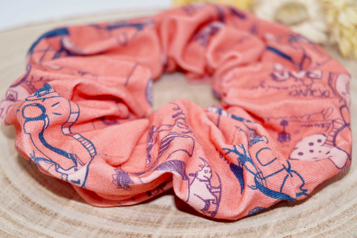 Scrunchie Haargummi Buchstaben Salat rosa