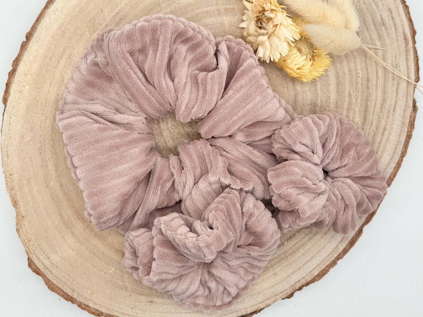 Soft Cord Scrunchie Haargummi uni altrosa