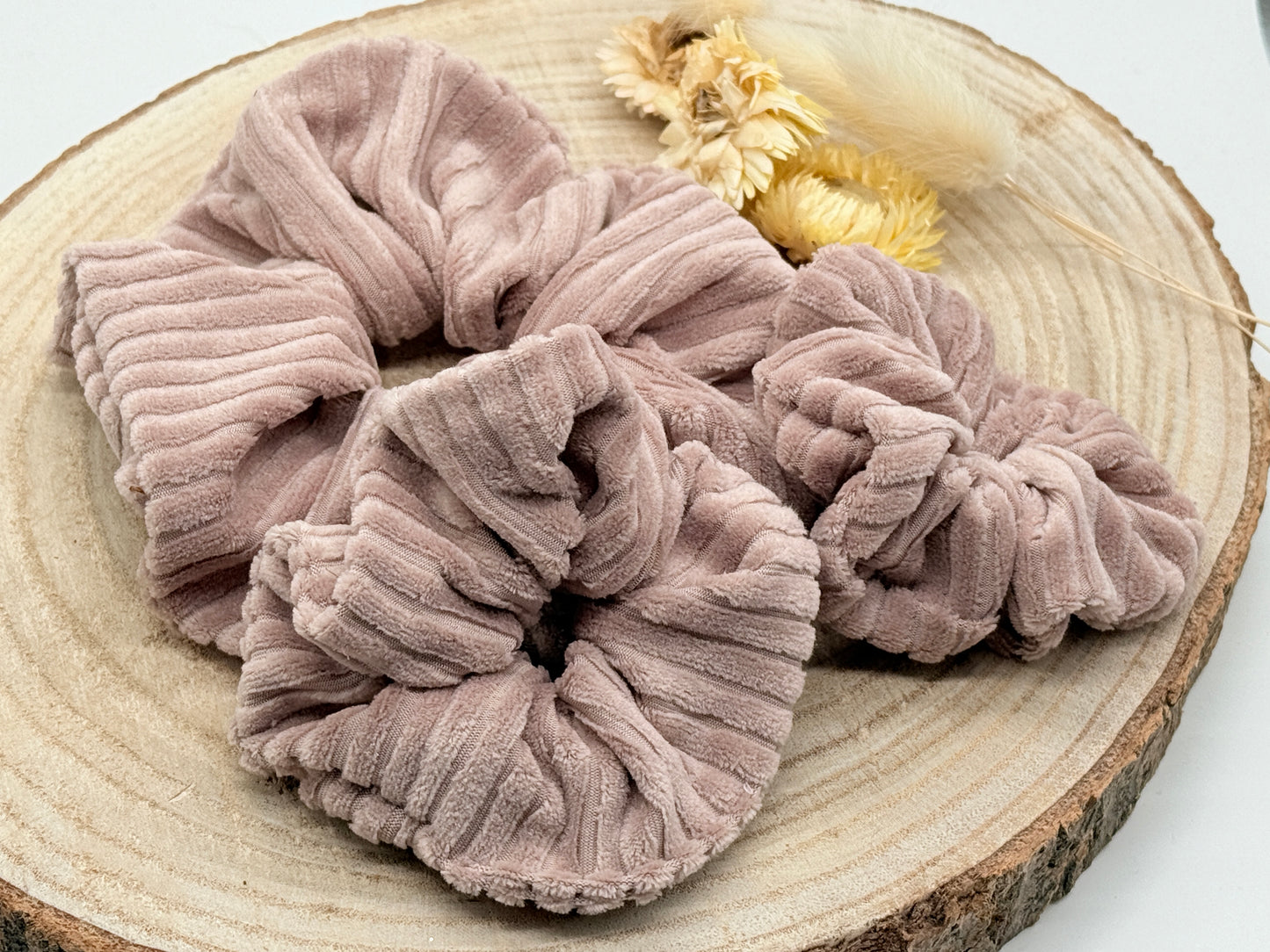 Soft Cord Scrunchie Haargummi uni altrosa