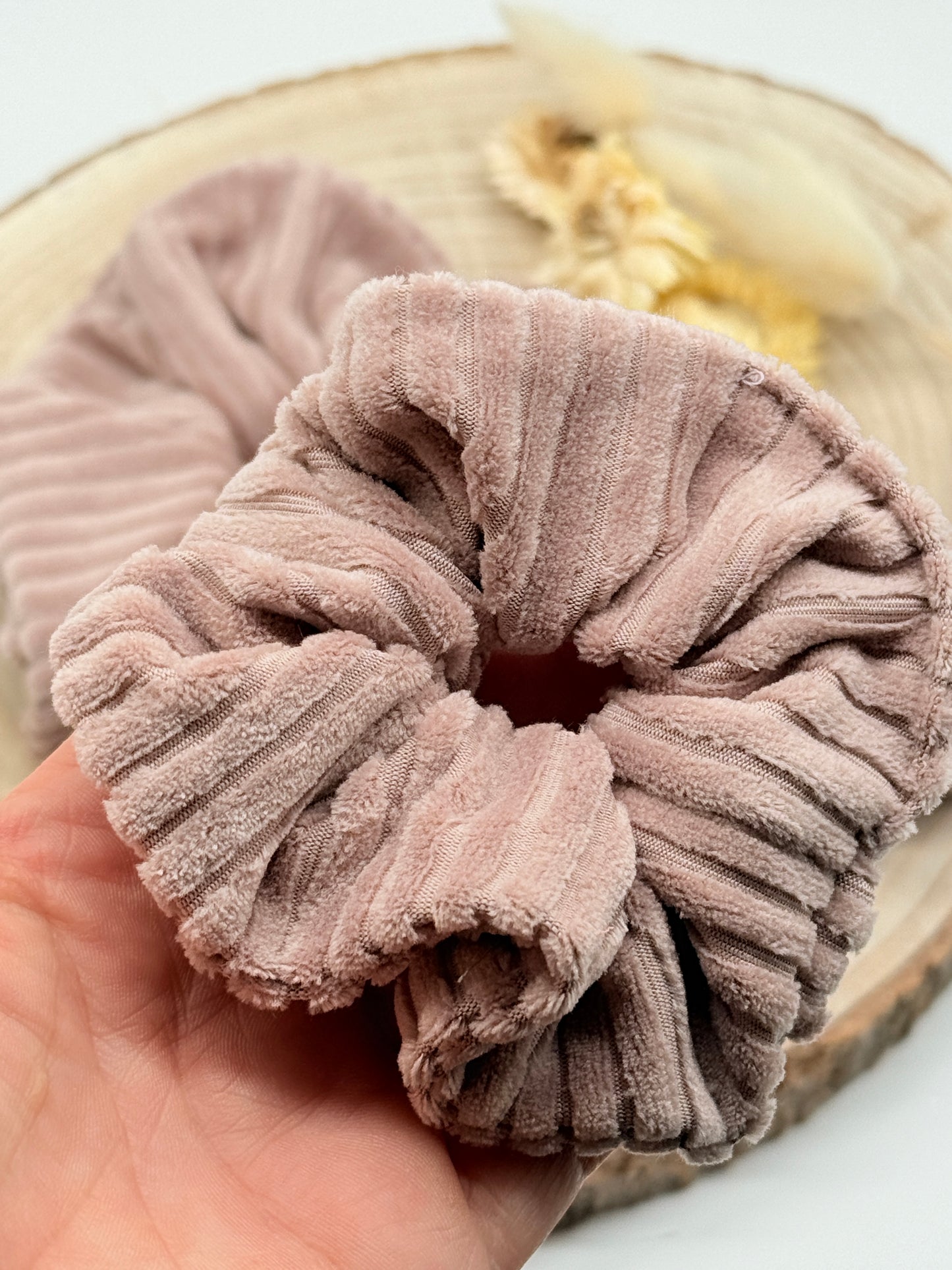 Soft Cord Scrunchie Haargummi uni altrosa