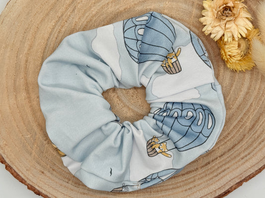 Jersey Scrunchie Haargummi grau mit Ballon