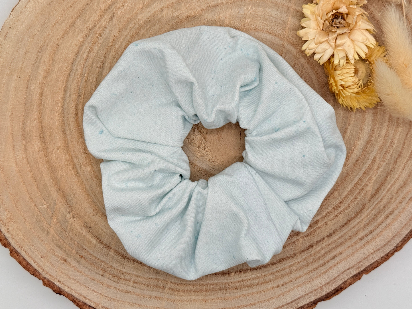 Jersey Scrunchie Haargummi blau meliert