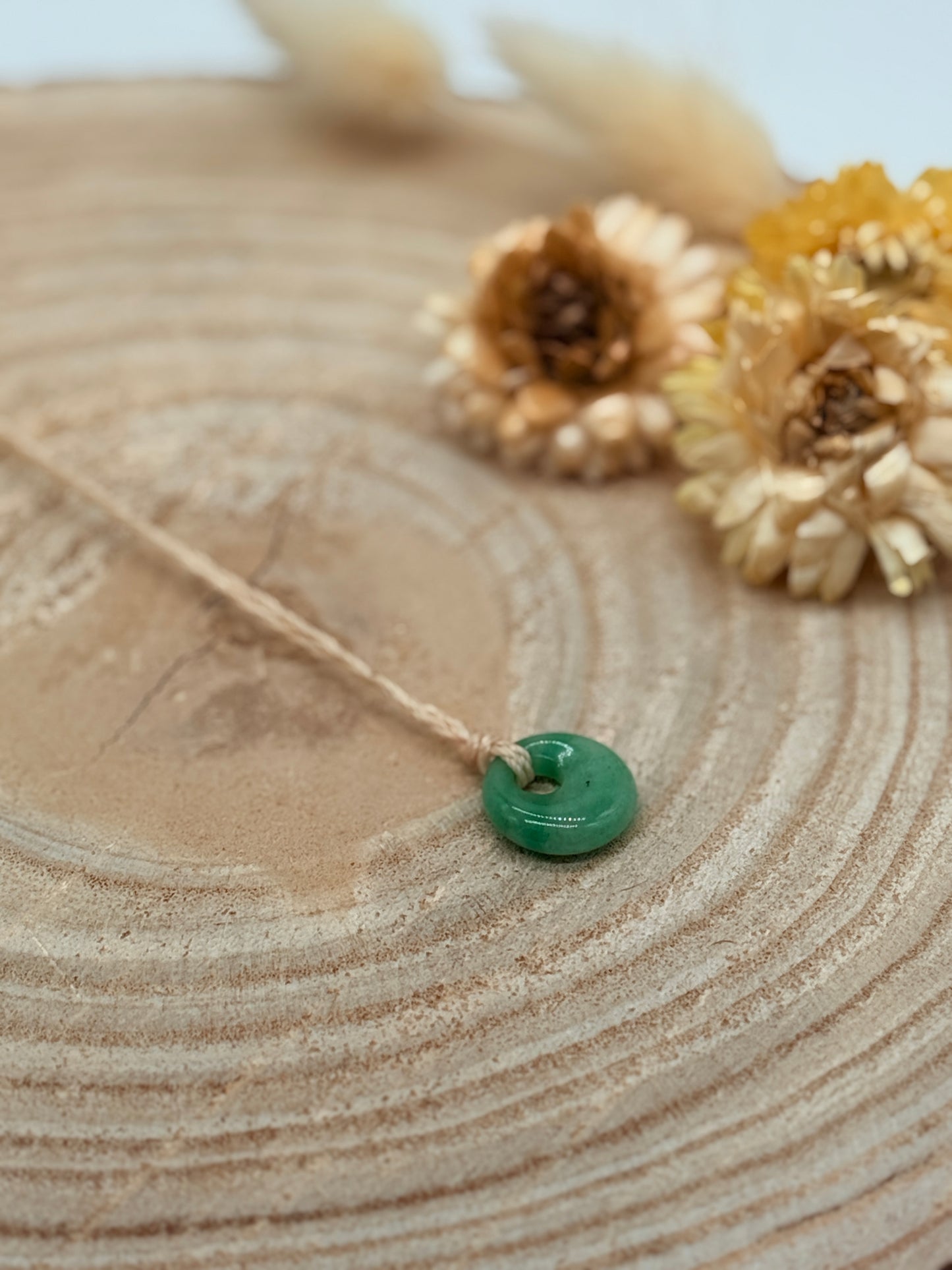 Makramee Choker Halbedelstein Kette