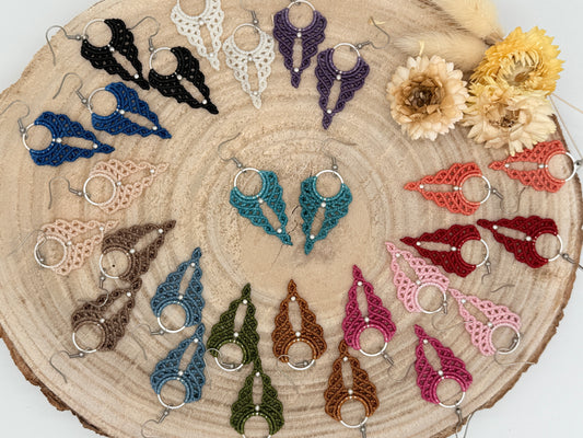 Einzigartiger Makramee Ohrhaenger Ohrring Claire (1 Paar)