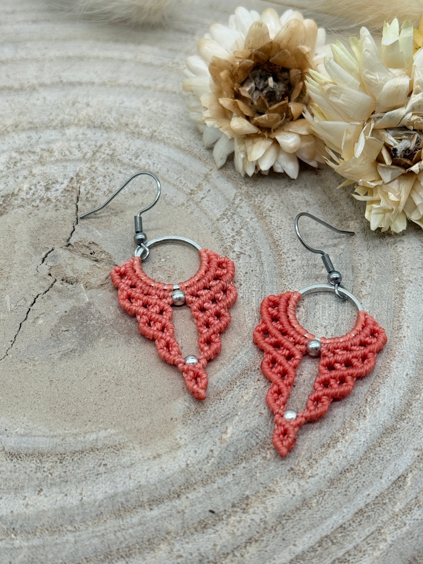 Einzigartiger Makramee Ohrhaenger Ohrring Claire (1 Paar)