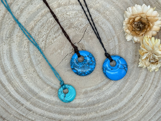 Makramee Choker Halbedelstein Kette Tükis