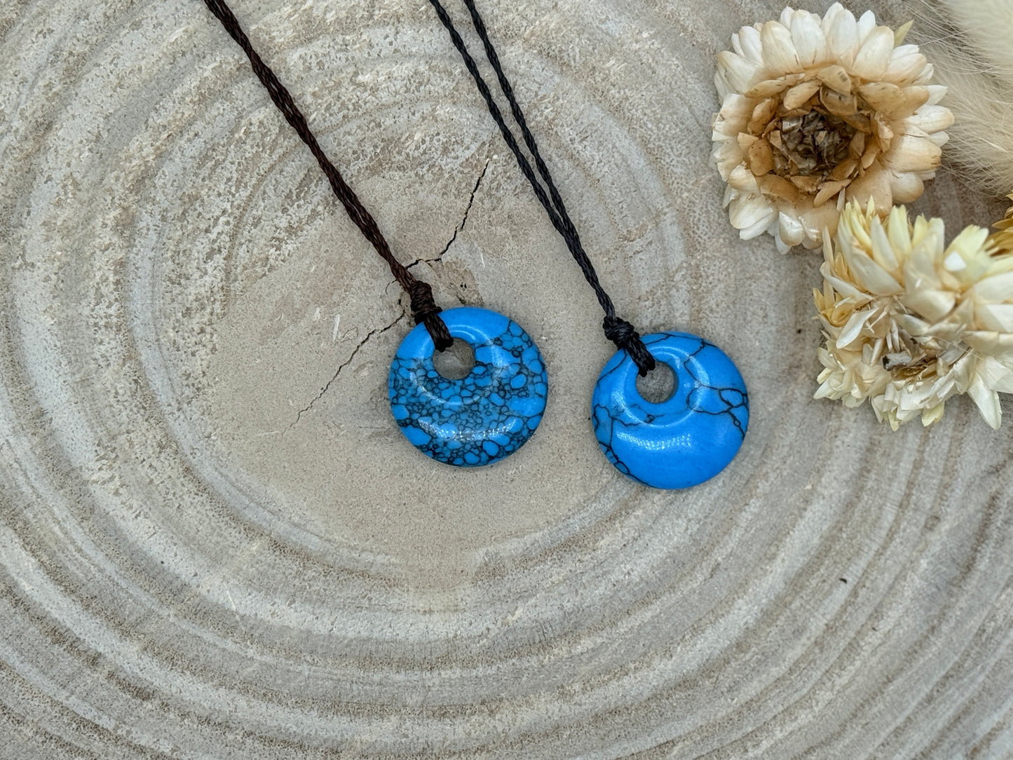 Makramee Choker Halbedelstein Kette Tükis