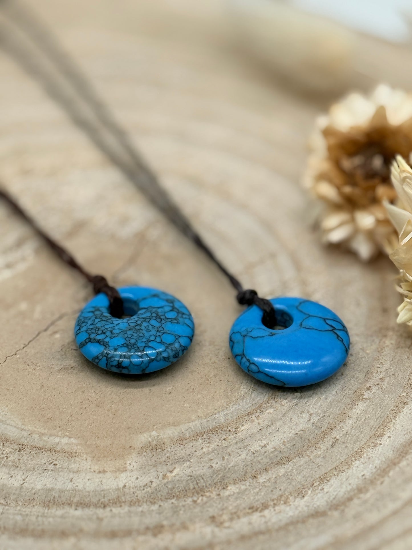 Makramee Choker Halbedelstein Kette Tükis