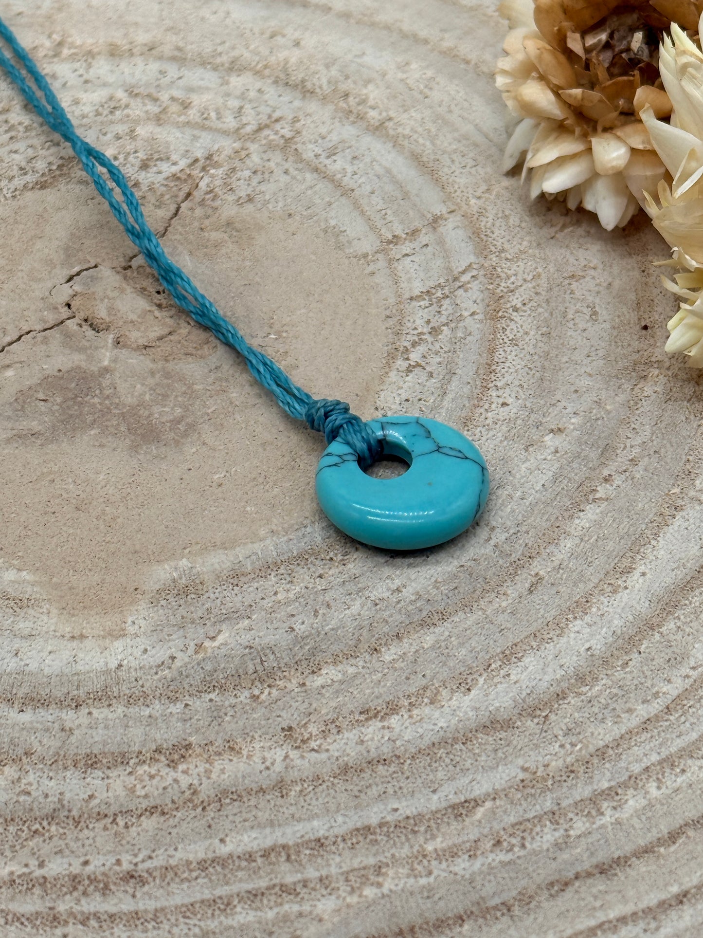 Makramee Choker Halbedelstein Kette Tükis