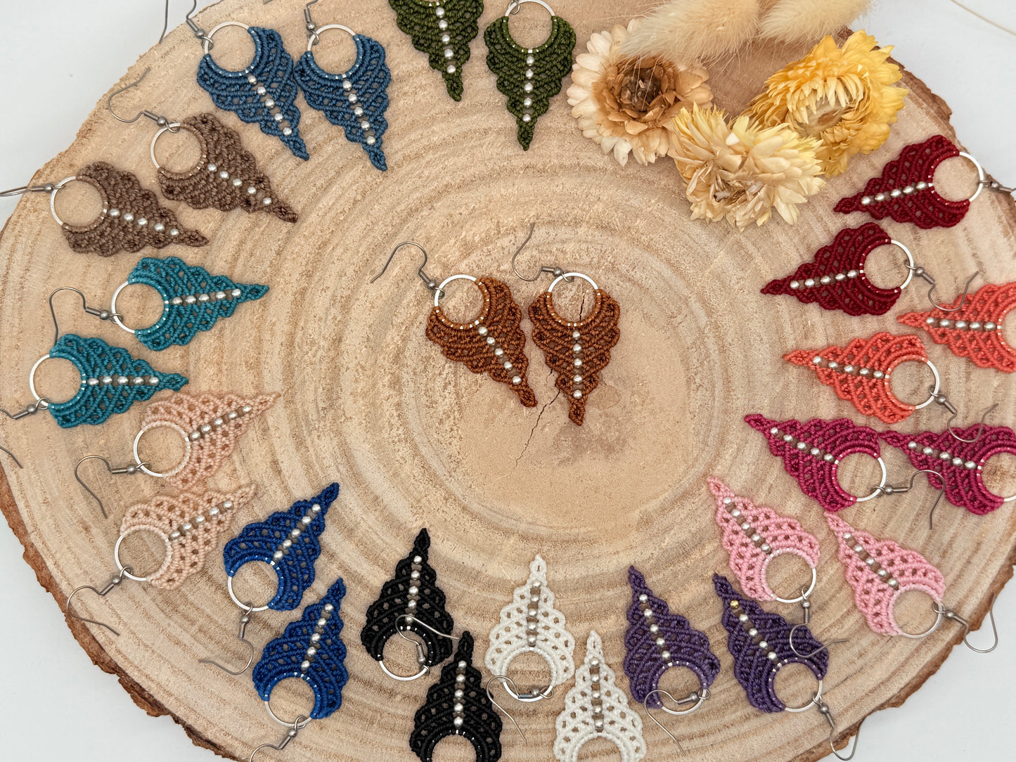 Einzigartiger Makramee Ohrhaenger Ohrring Claire II (1 Paar)