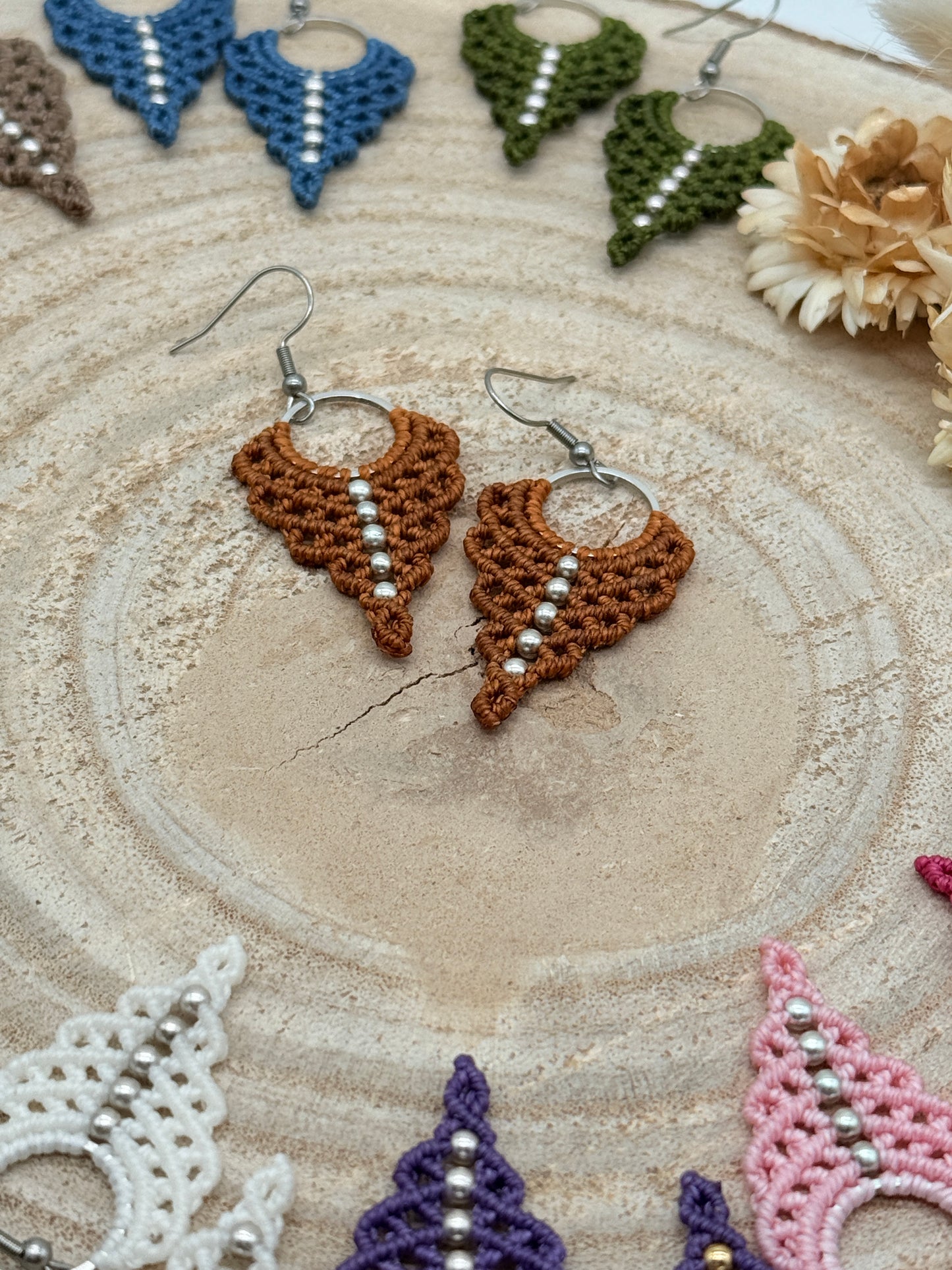 Einzigartiger Makramee Ohrhaenger Ohrring Claire II (1 Paar)