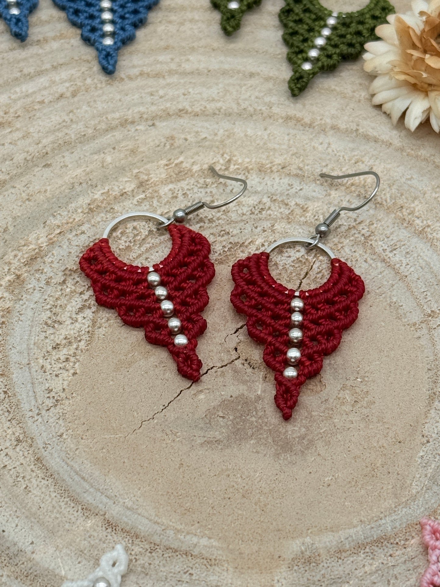 Einzigartiger Makramee Ohrhaenger Ohrring Claire II (1 Paar)