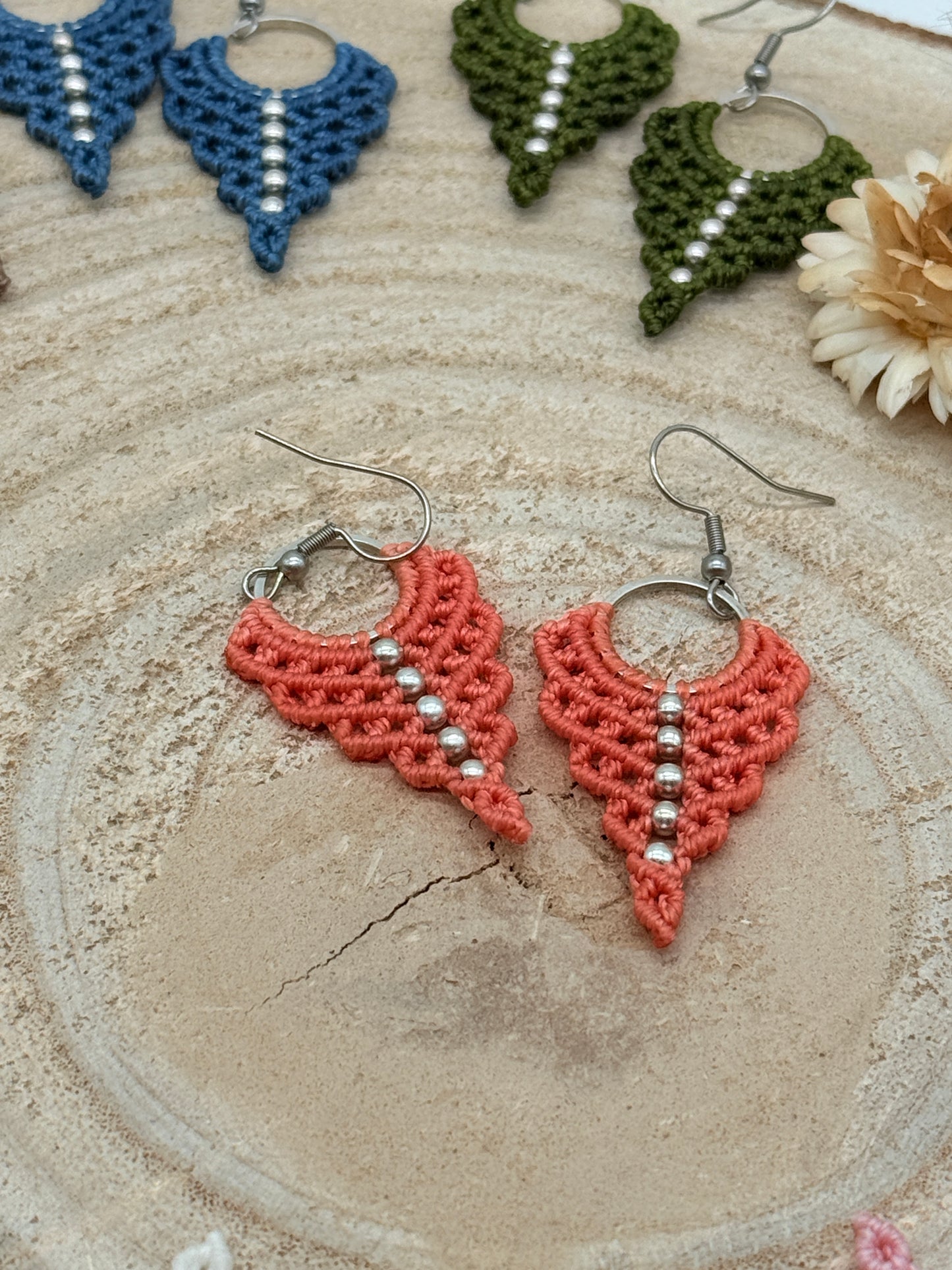 Einzigartiger Makramee Ohrhaenger Ohrring Claire II (1 Paar)