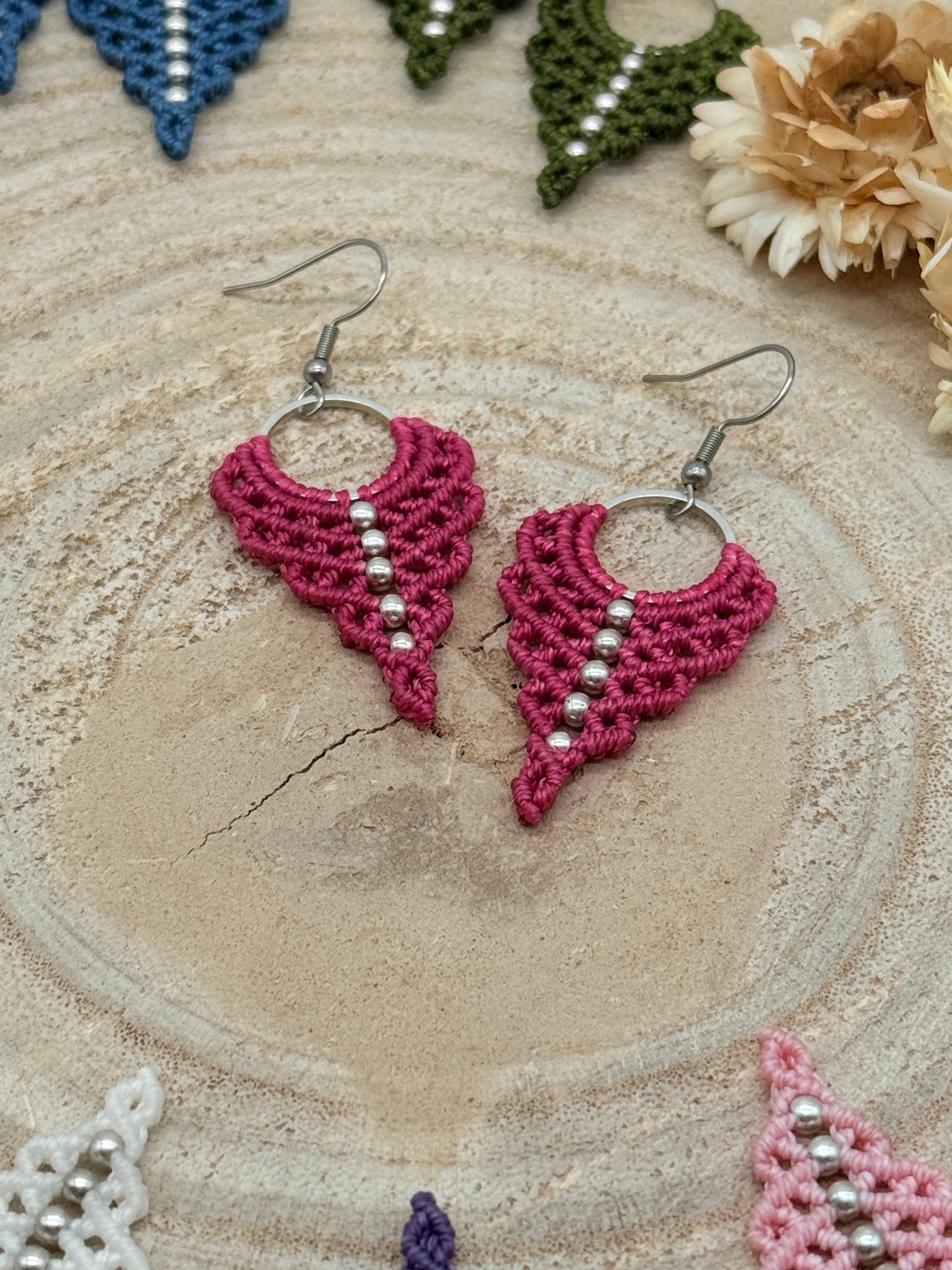 Einzigartiger Makramee Ohrhaenger Ohrring Claire II (1 Paar)