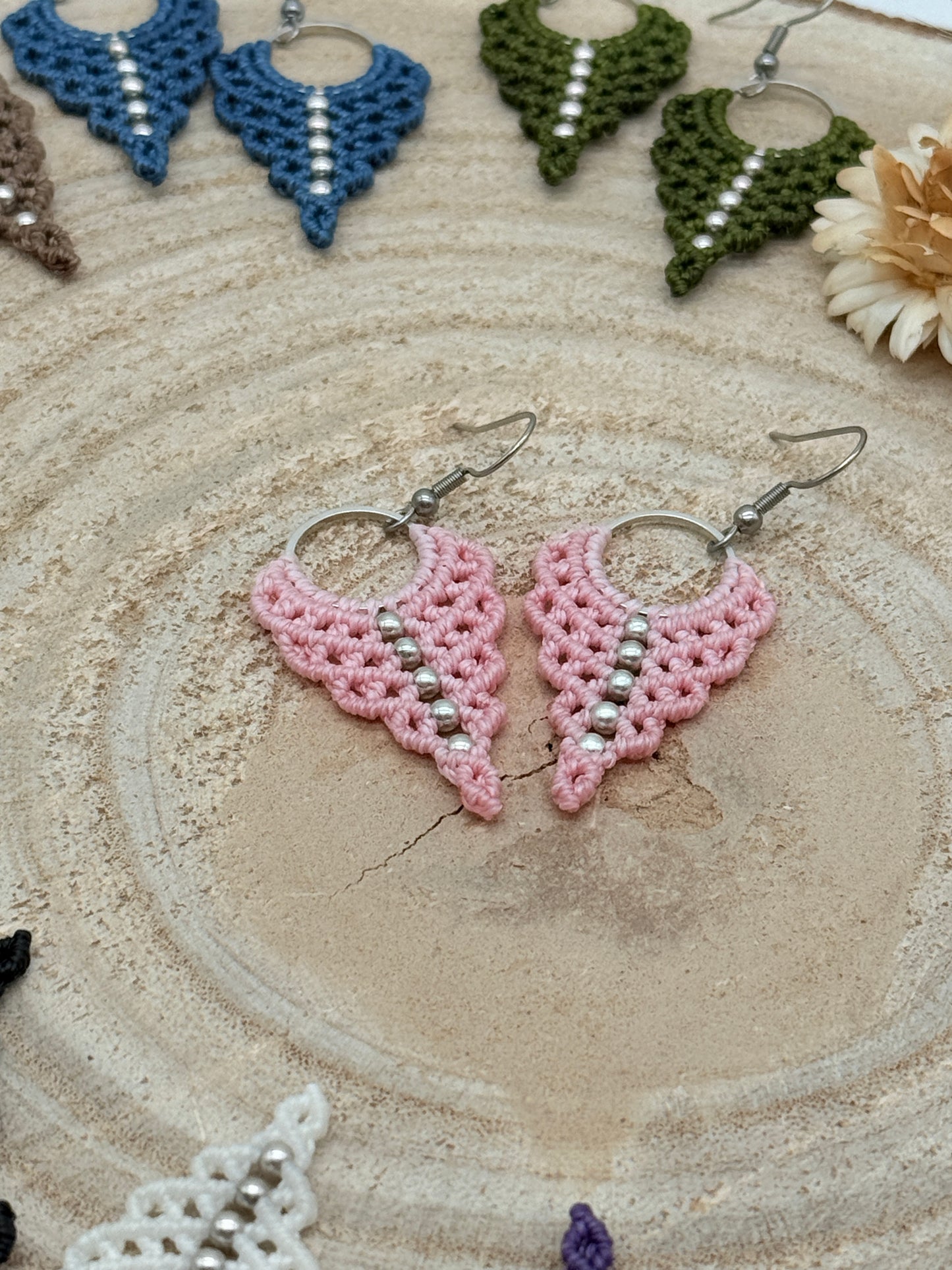 Einzigartiger Makramee Ohrhaenger Ohrring Claire II (1 Paar)