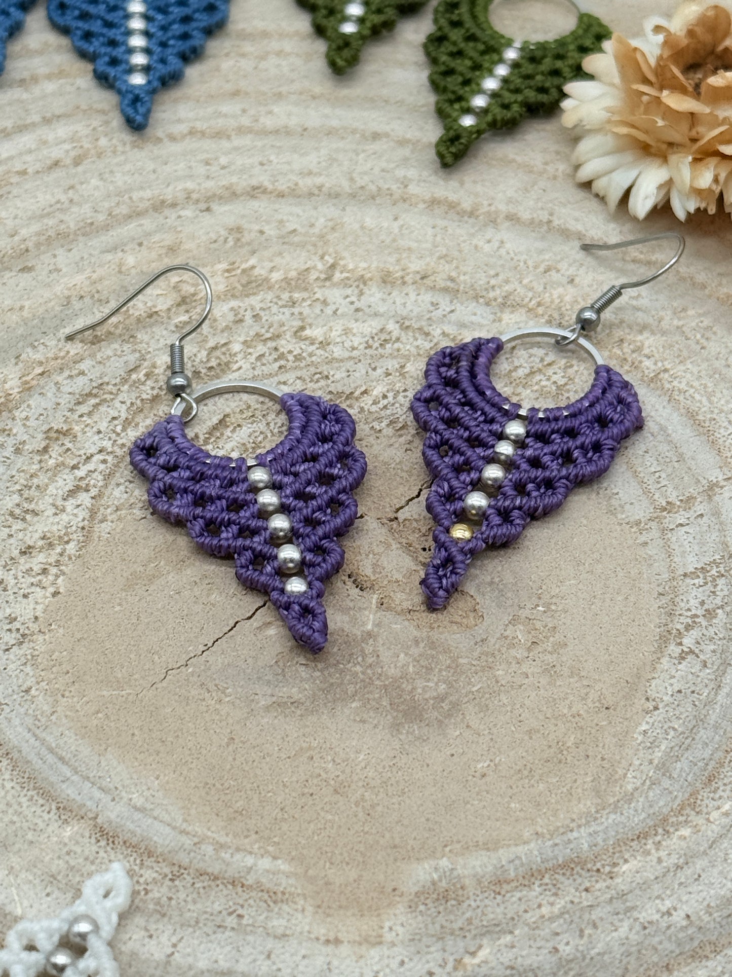 Einzigartiger Makramee Ohrhaenger Ohrring Claire II (1 Paar)