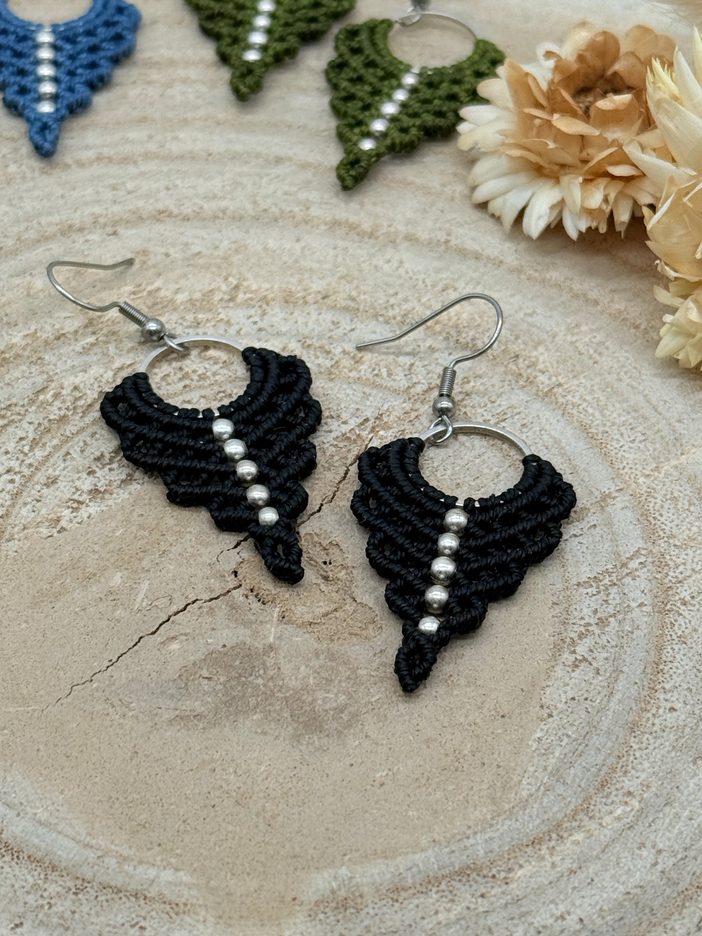 Einzigartiger Makramee Ohrhaenger Ohrring Claire II (1 Paar)