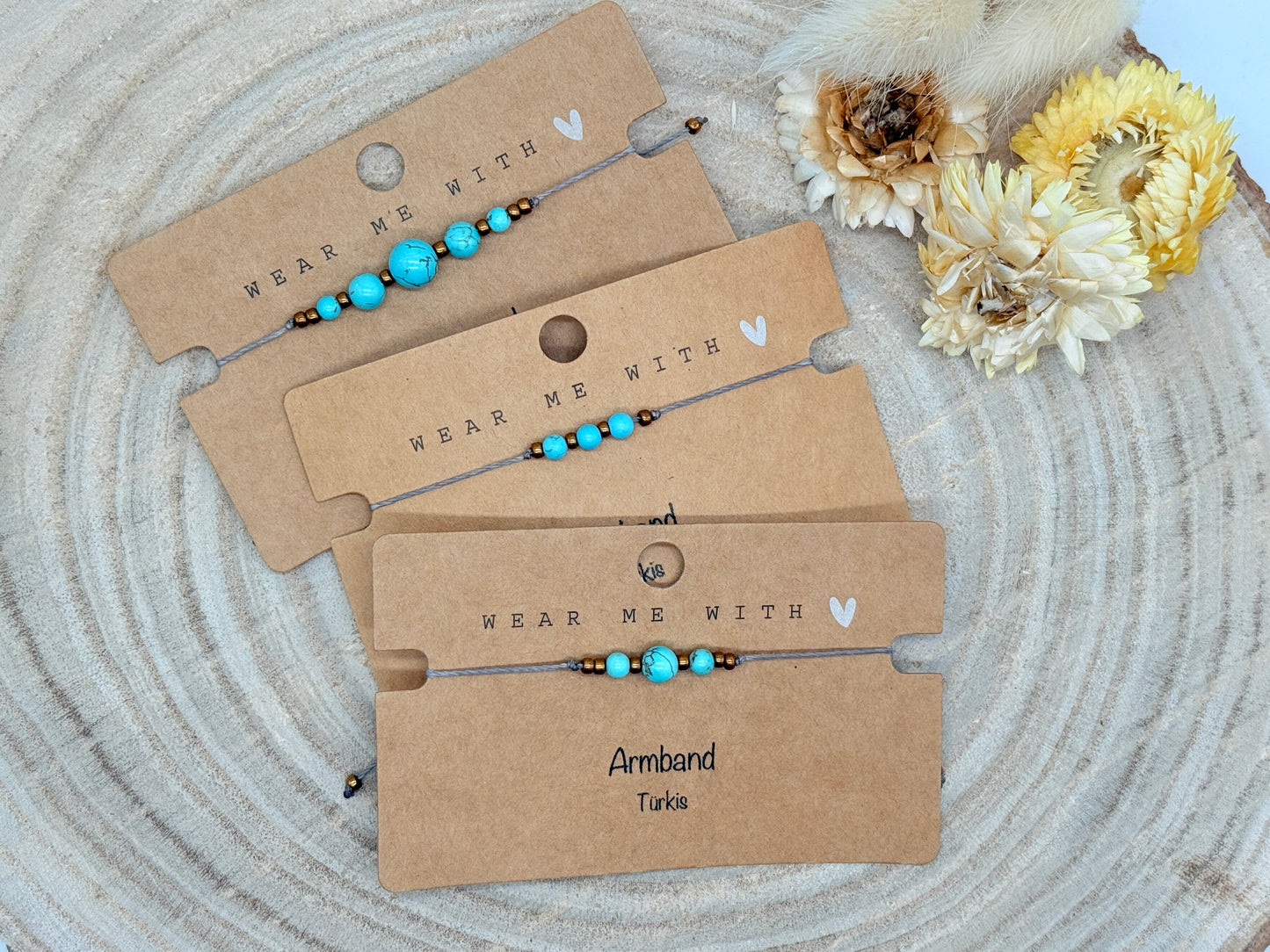 Geburtsstein Dezember Sternzeichen Halbedelstein Armband Türkis