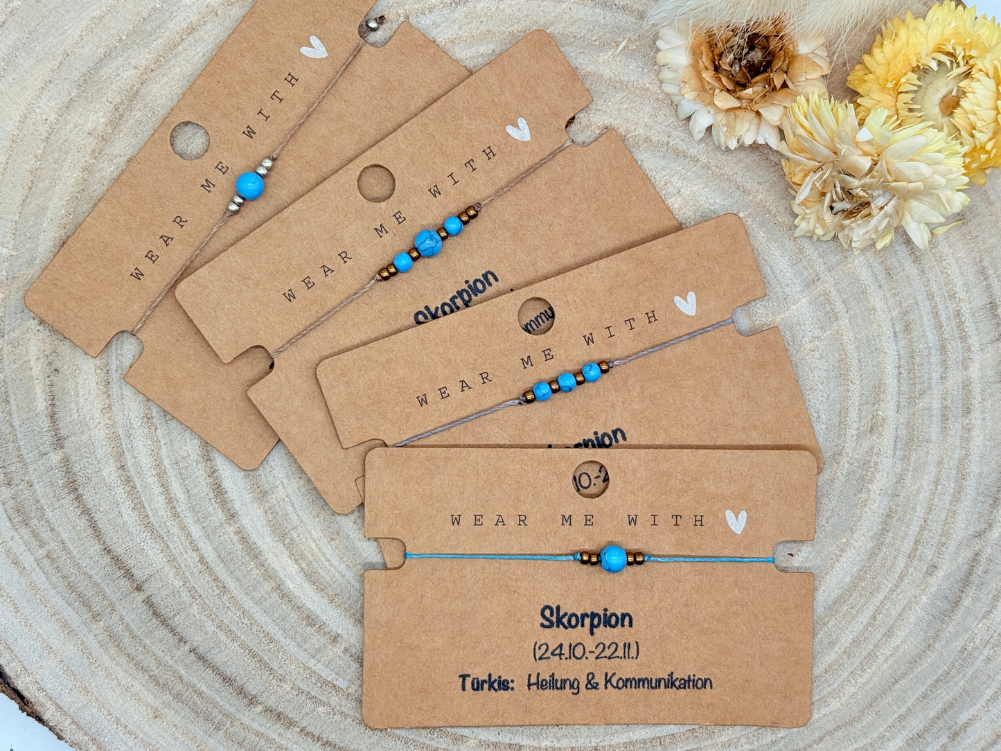 Geburtsstein Dezember Sternzeichen Halbedelstein Armband Türkis