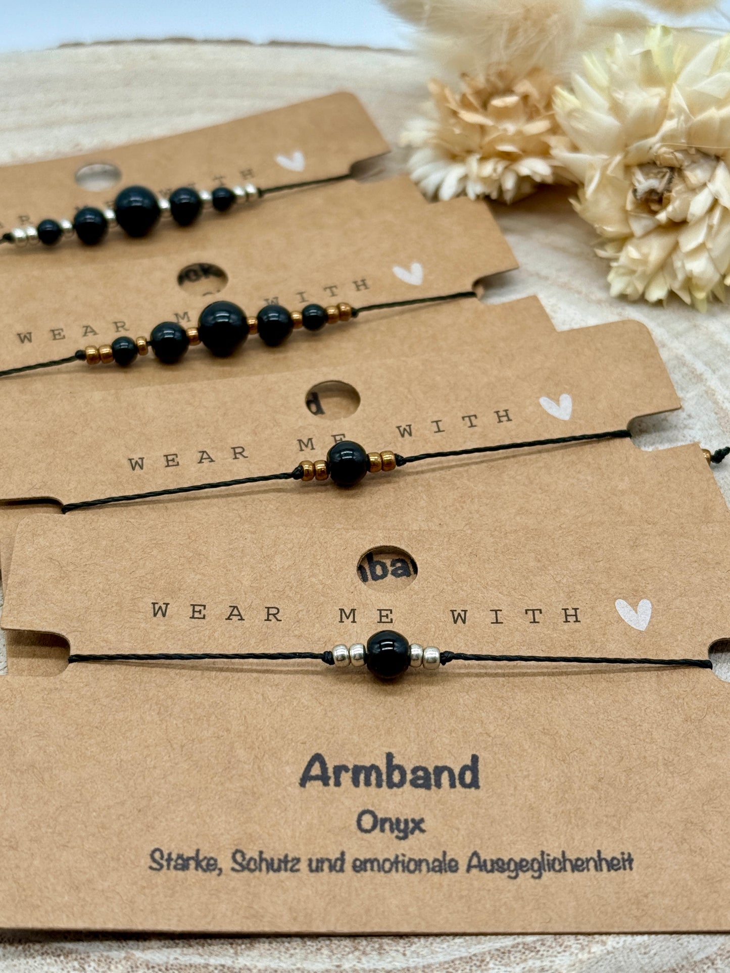 Sternzeichen Halbedelstein Armband Onyx