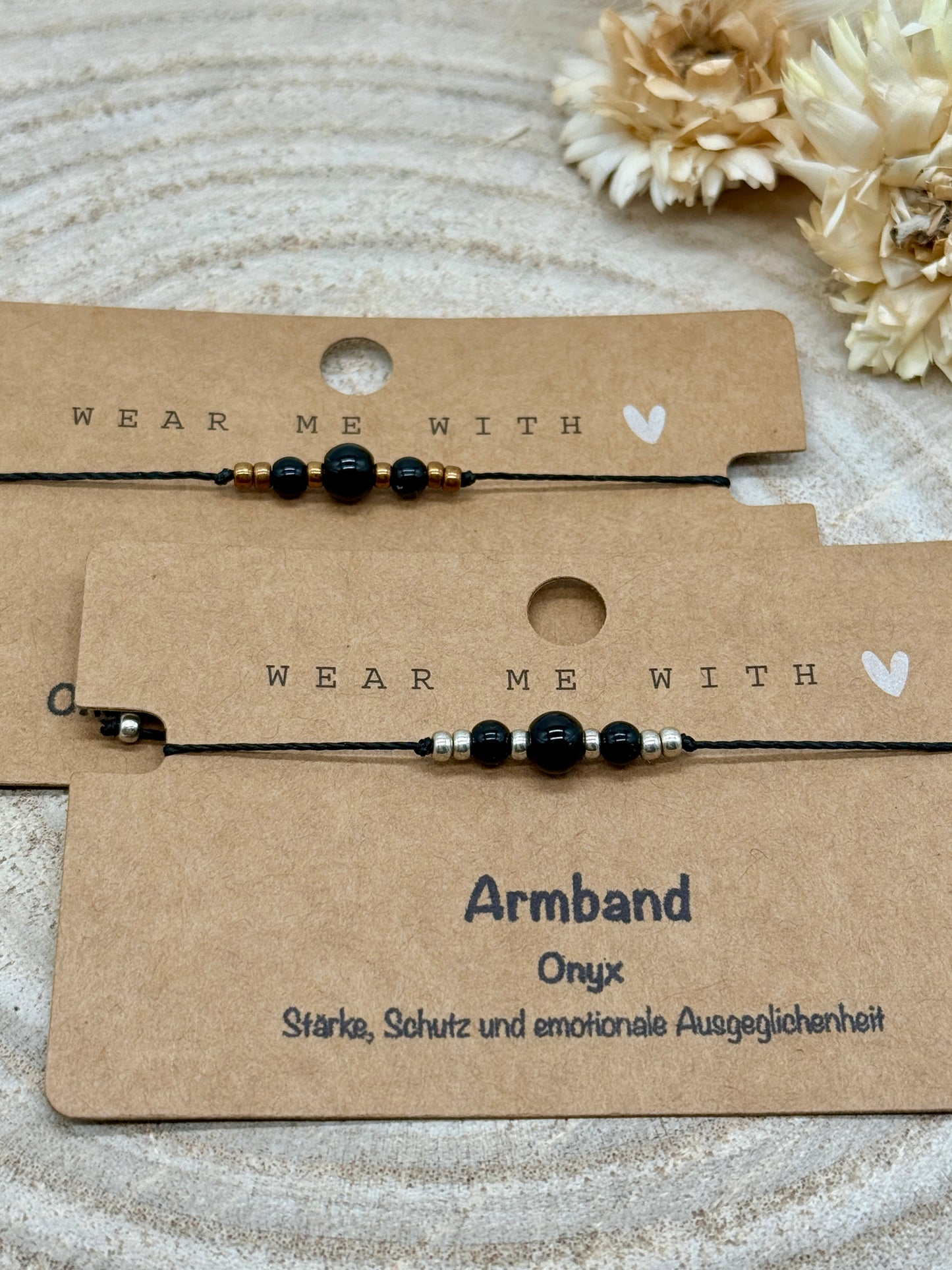 Sternzeichen Halbedelstein Armband Onyx