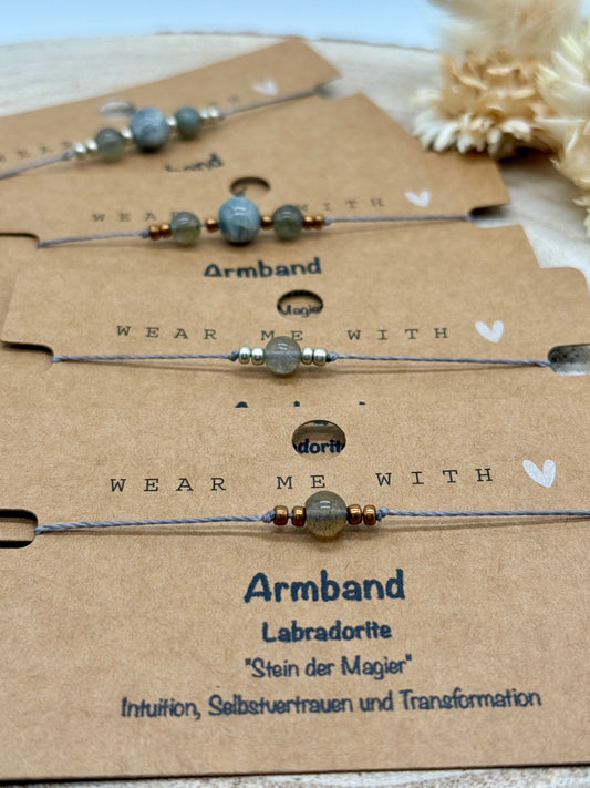 Sternzeichen Halbedelstein Armband Labradorite