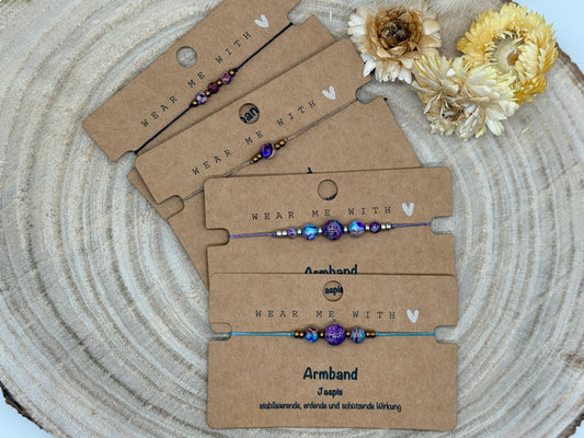 Sternzeichen Halbedelstein Armband Jaspis