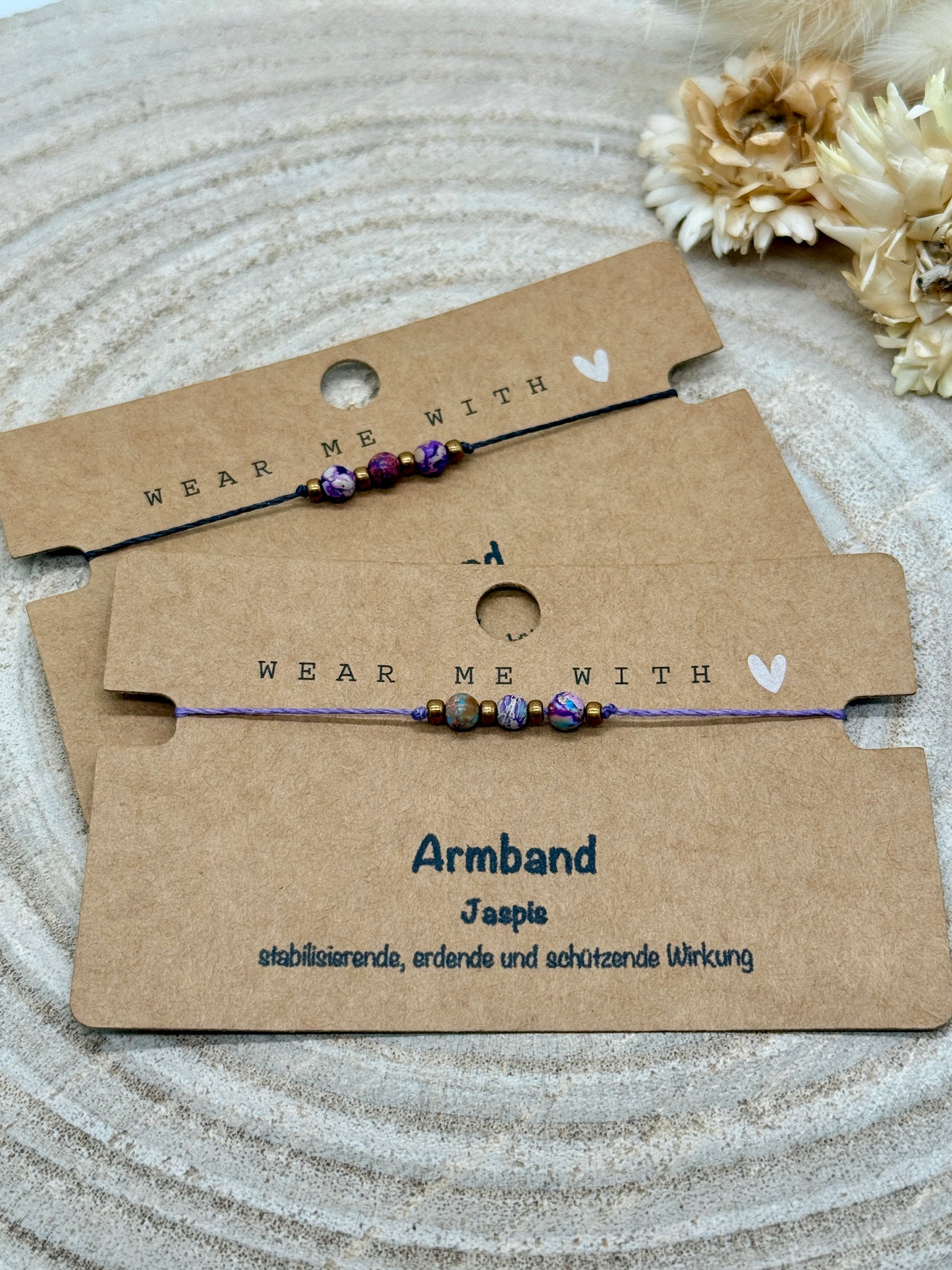 Sternzeichen Halbedelstein Armband Jaspis