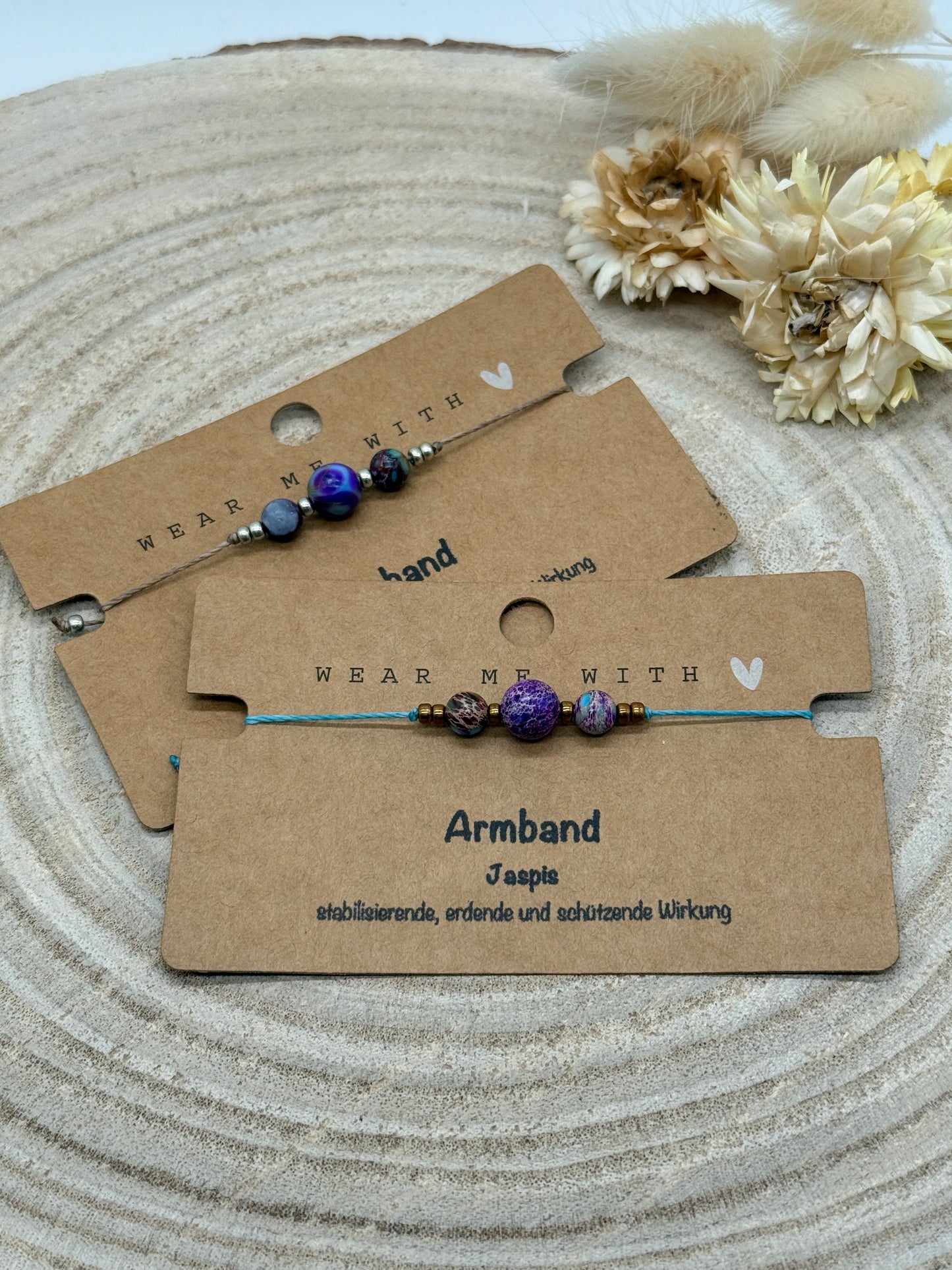 Sternzeichen Halbedelstein Armband Jaspis