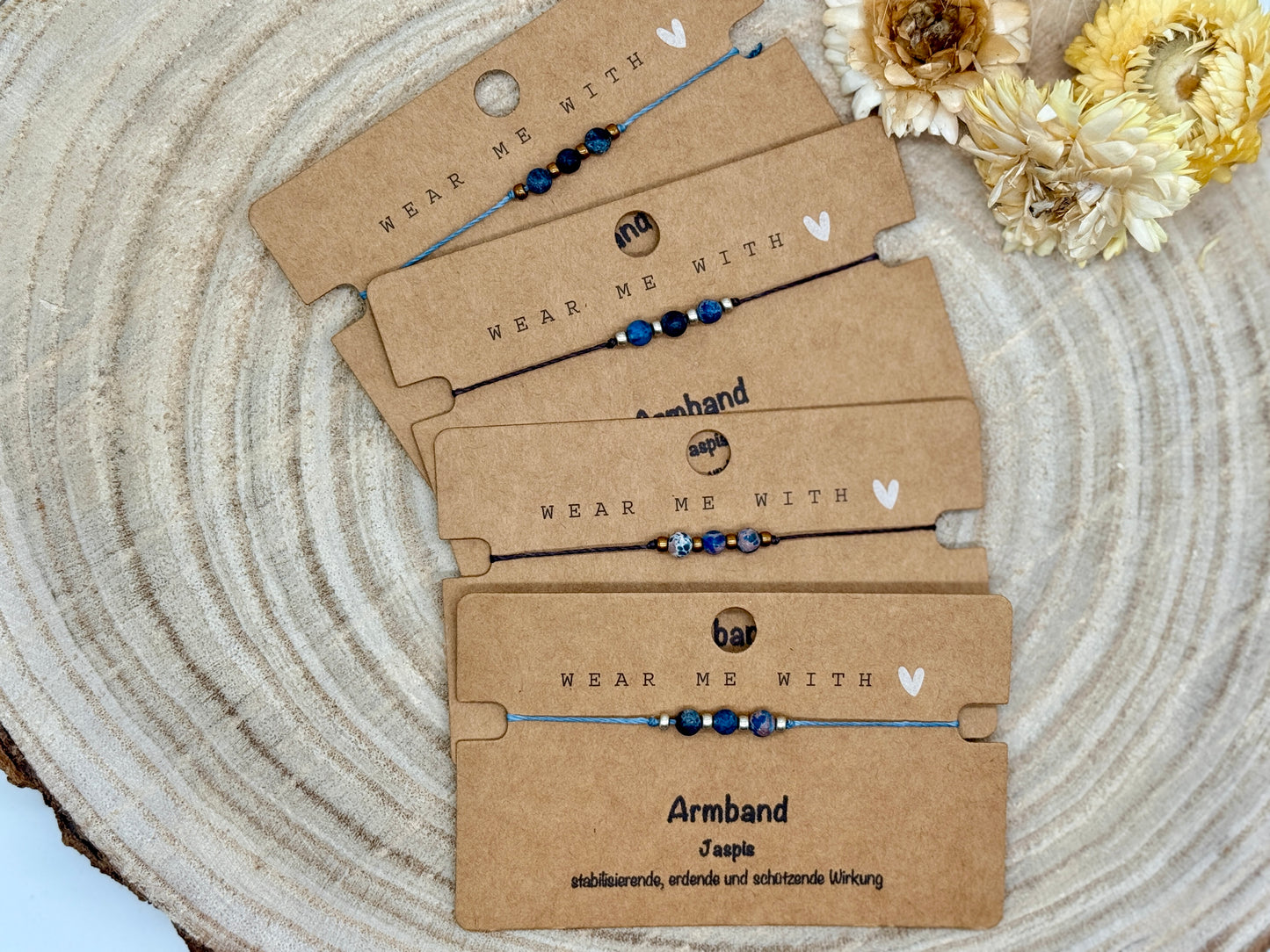 Sternzeichen Halbedelstein Armband Jaspis