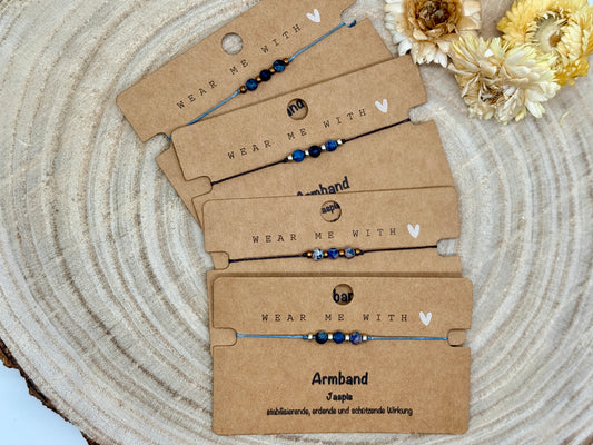 Sternzeichen Halbedelstein Armband Jaspis