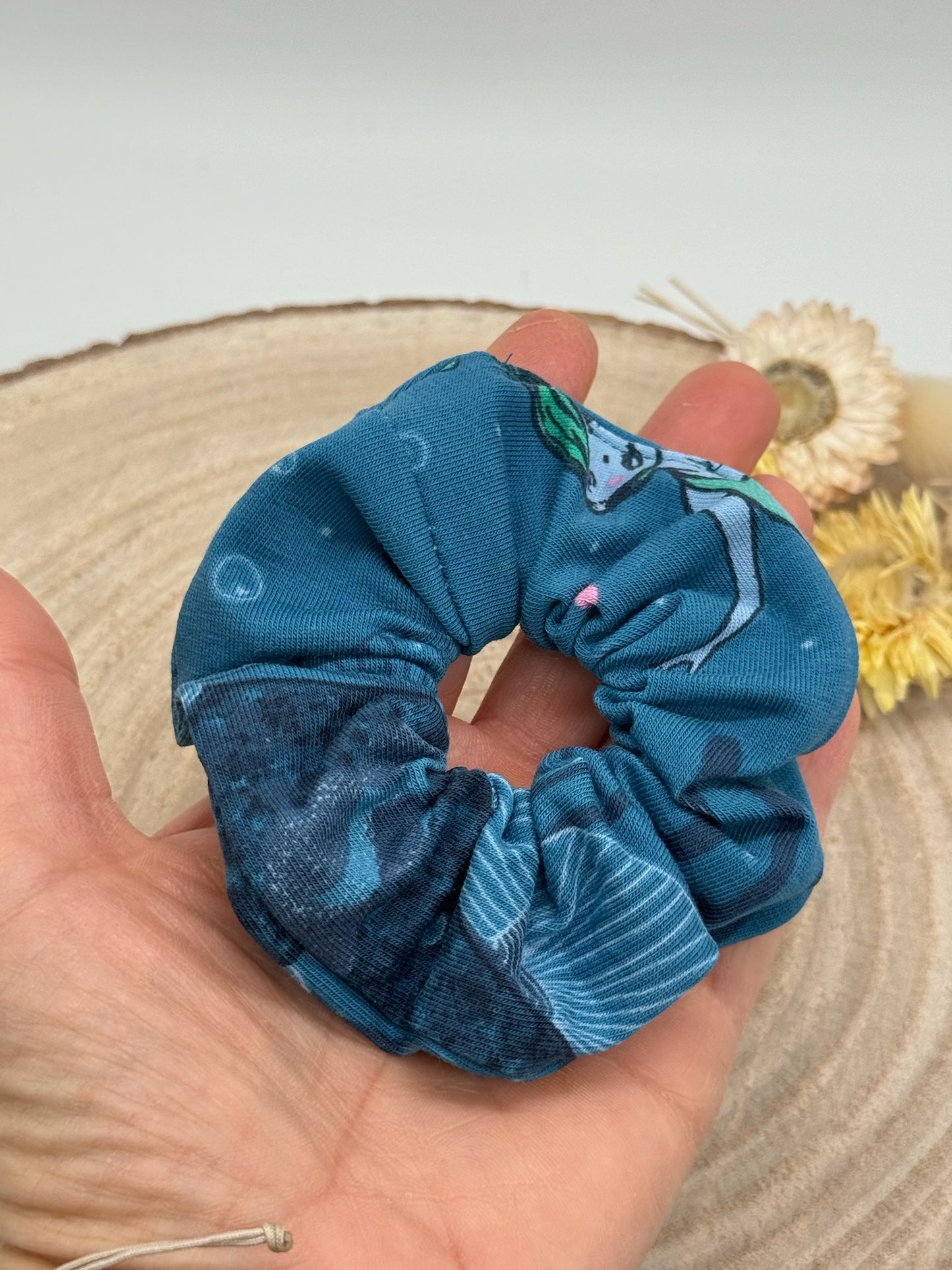 Scrunchie Haargummi Haarband Meerjungfrau blau