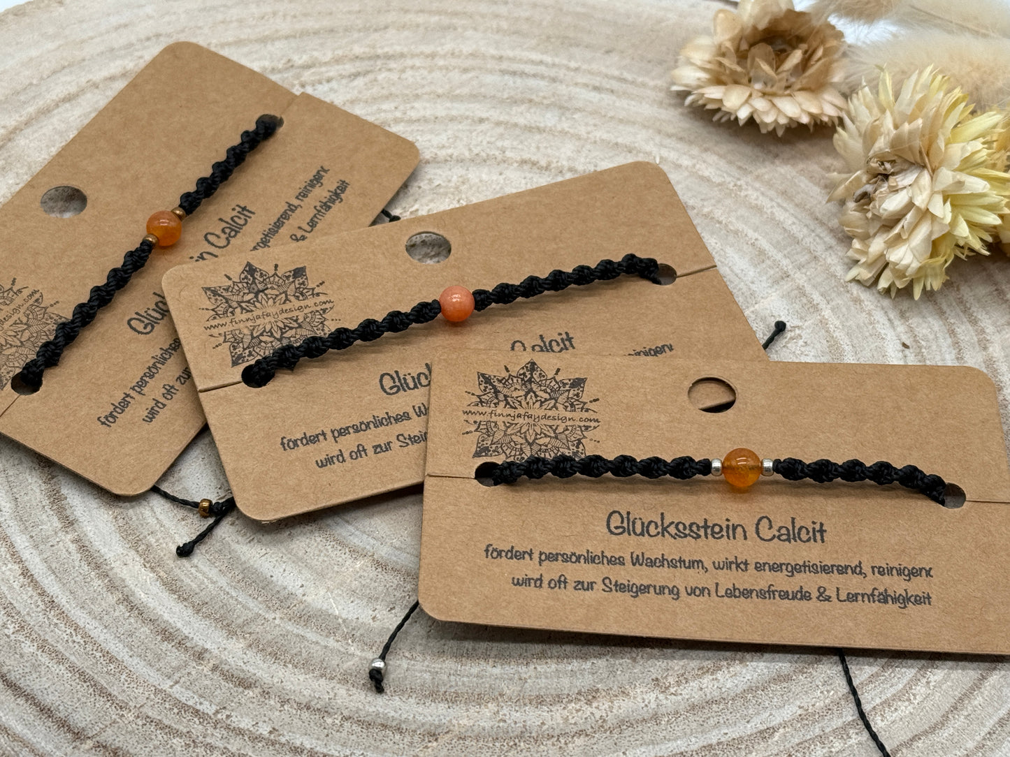 Makramee Armband mit Calcit – Glücksstein Armband für Harmonie & positive Energie