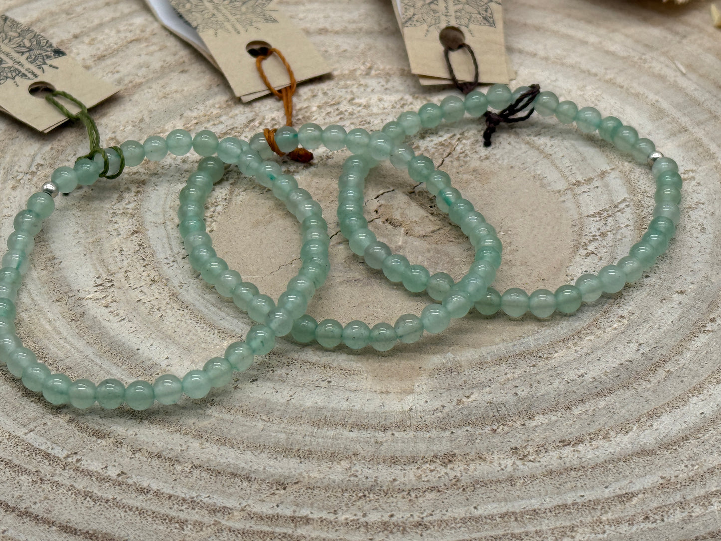 Elastisches Edelstein Armband mit Aventurine Perlen