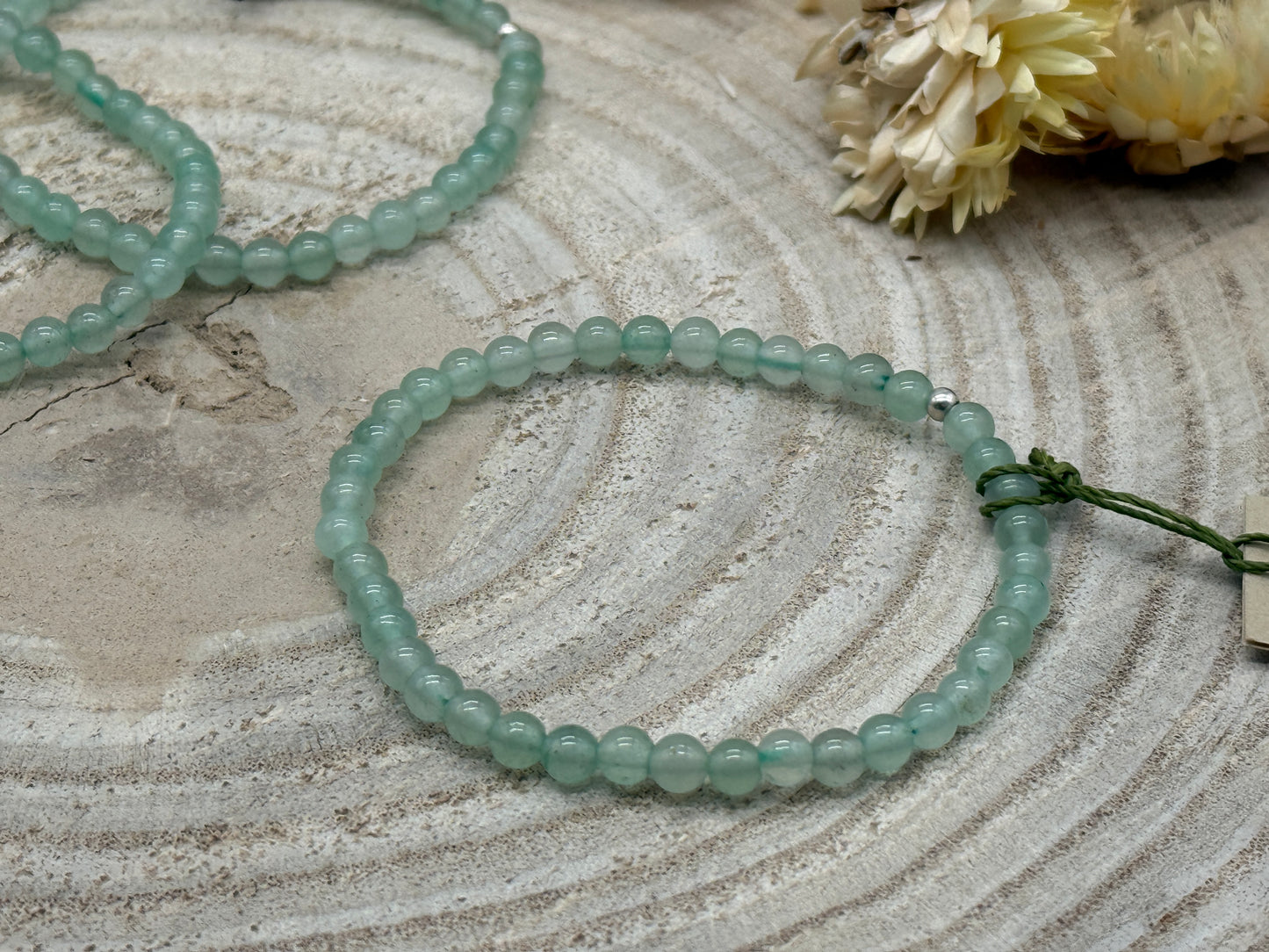 Elastisches Edelstein Armband mit Aventurine Perlen