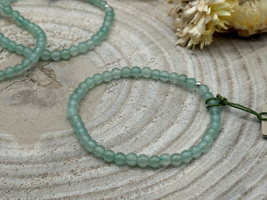 Elastisches Edelstein Armband mit Aventurine Perlen