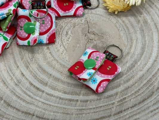 Einkaufschip Tasche Einkaufswagenchip Schlüsselanhänger praktische Mini Geldbörse Einkaufshilfe Apfel rosa/rot