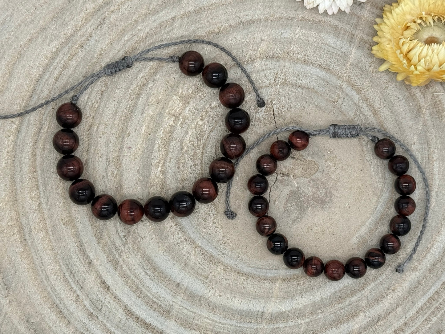 Halbedelstein Freundschaftsarmband Makramee Schmuck Tigerauge