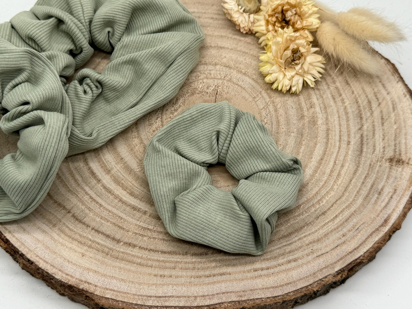 Scrunchie Haargummi elastisches Haarband Haarschmuck mint Uni für feines oder dickes Haar