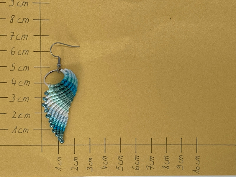 Makramee Ohrring Ohrhänger Wings blue (1 Paar)