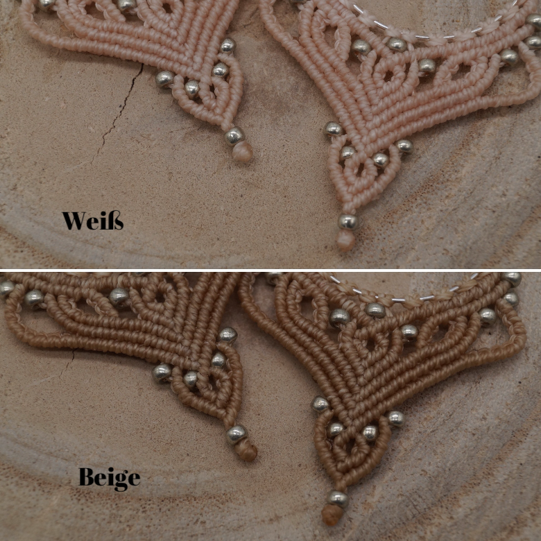 Einzigartiger Makramee Ohrhaenger Ohrring Mokka (1 Paar) Tropfen