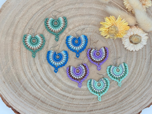 Einzigartige Makramee Ohrhaenger Ohrringe Schmuck  Folklore (1 Paar)
