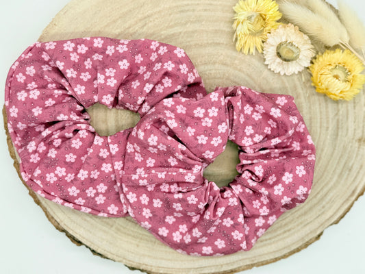 Scrunchie Haargummi elastisches Haarband Haarschmuck Gänseblümchen lila