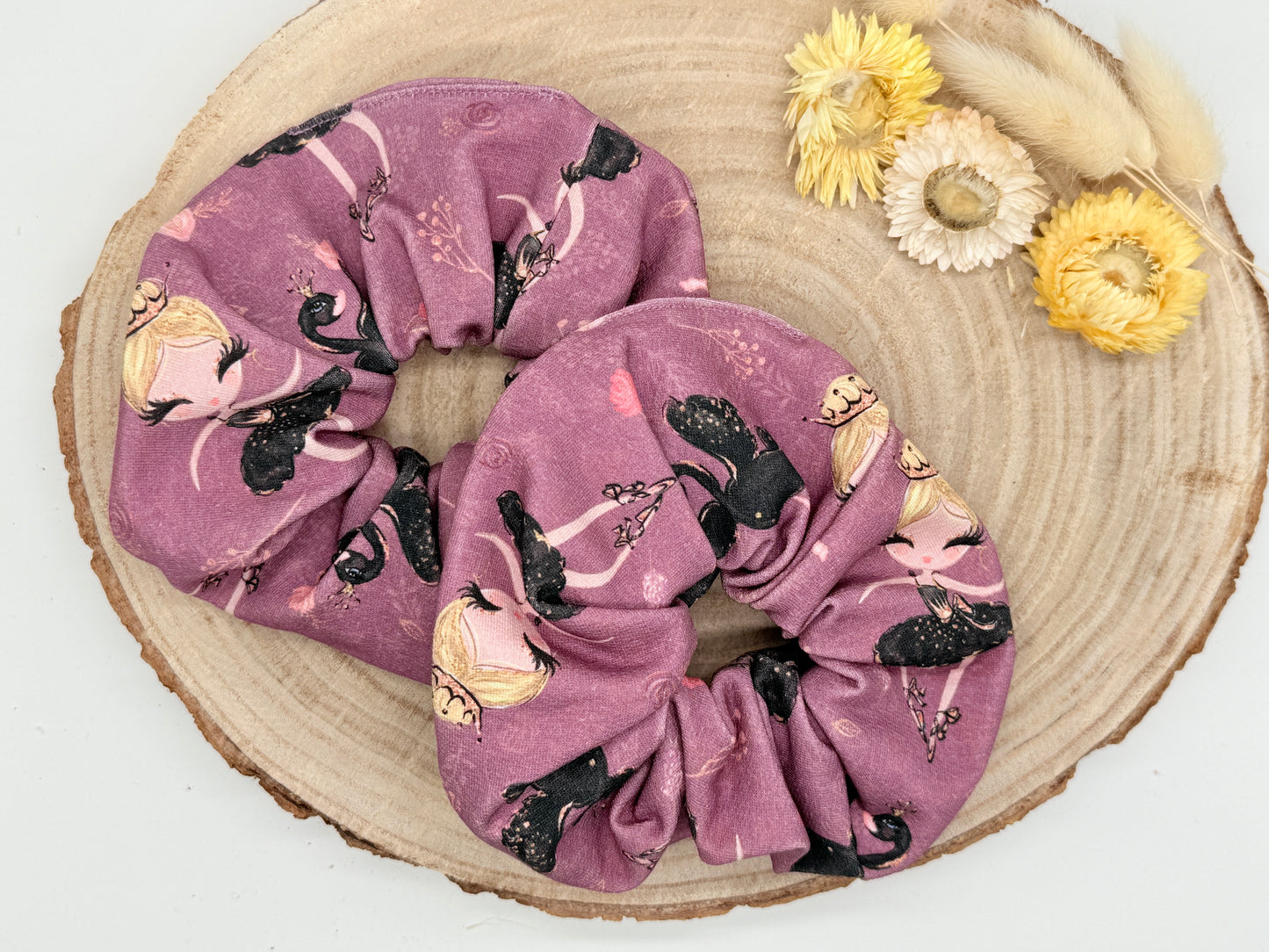 Scrunchie Haargummi elastisches Haarband Haarschmuck Ballerina lila