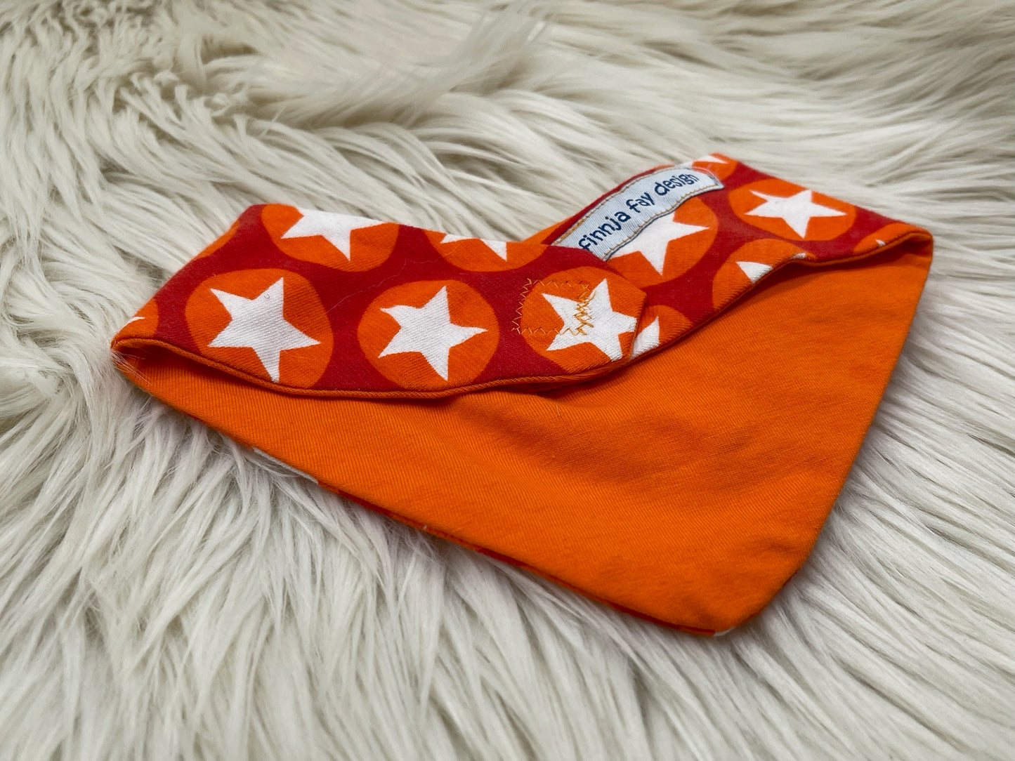 SALE Wendehalstuch Sternchen mit Sterne auf orange