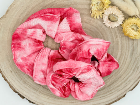 Scrunchie Haargummi elastisches Haarband Haarschmuck rosa Batik